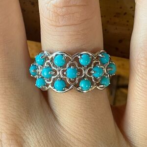 Sleeping Beauty Turquoise Sterling Silver Ring Size 6